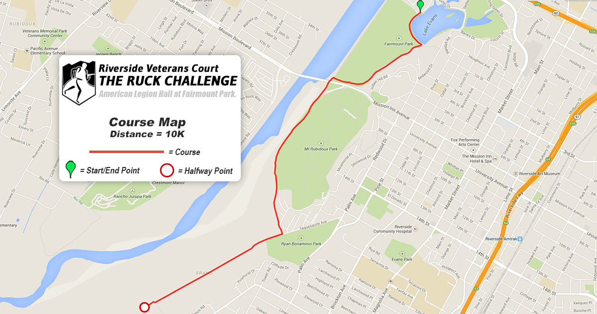 Riverside Veterans Court Ruck Challenge Course Map
